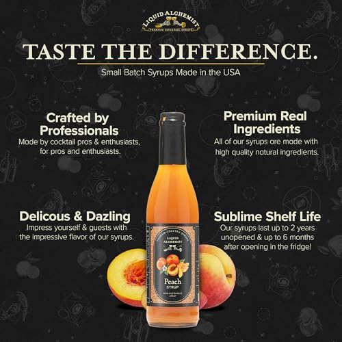 Peach Syrup for Cocktails (12.7 Fl Oz)