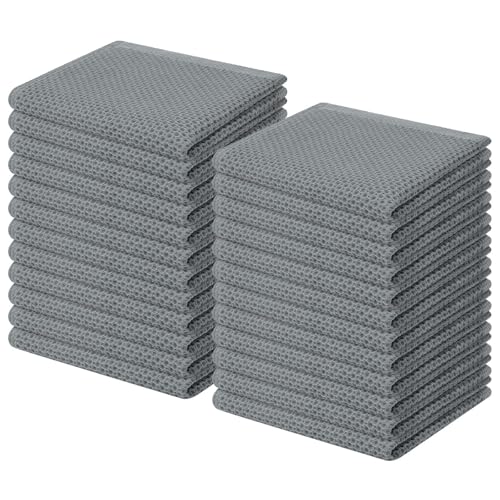 100% Cotton Waffle Weave Kitchen Dish Cloths 24 (24 Count)