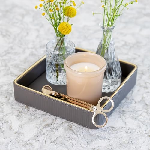 Gray Nightstand Bedside Organizer Tray
