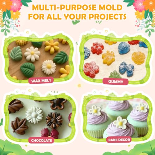 Flower Candy Molds Silicone (2 Count)
