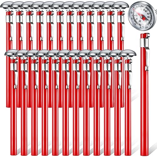 24 Pcs Stainless Steel Kitchen Dial Thermometer 5" (24 Count)
