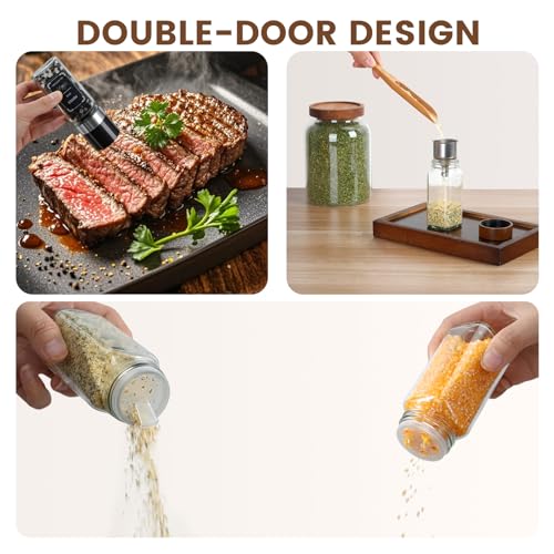 2 Pack Spice Rack with 24 Spice Jars (30 Count)