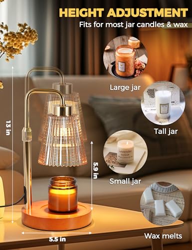 Modern Candle Warmer Lamp with 24h Cycle Timer