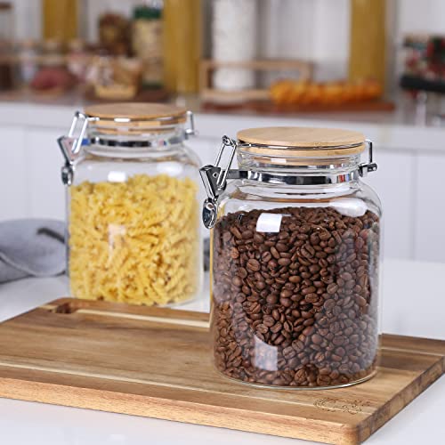 Clear Glass Cookies Jars with Airtight Lids (2 Count)