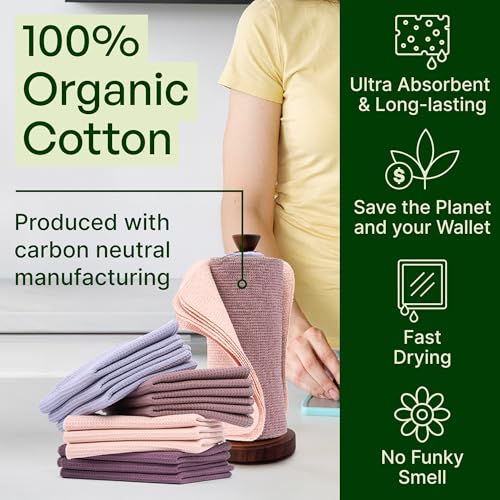 24 Pack Reusable Kitchen Paper Towels (24 Count)