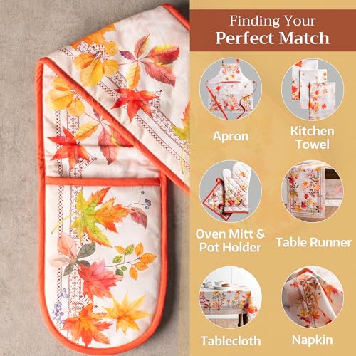 Double Oven Mitts 100% Cotton Double Oven Glove