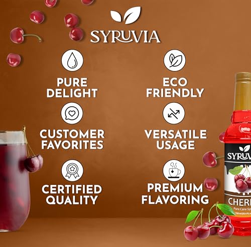 Cherry Syrup Flavored Syrup for Drinks (25.4 Fl Oz)