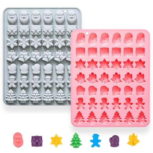 2 Pcs Christmas Chocolate Molds (84 Cavities)