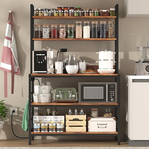 Kitchen Baker’s Rack with Power Outlet