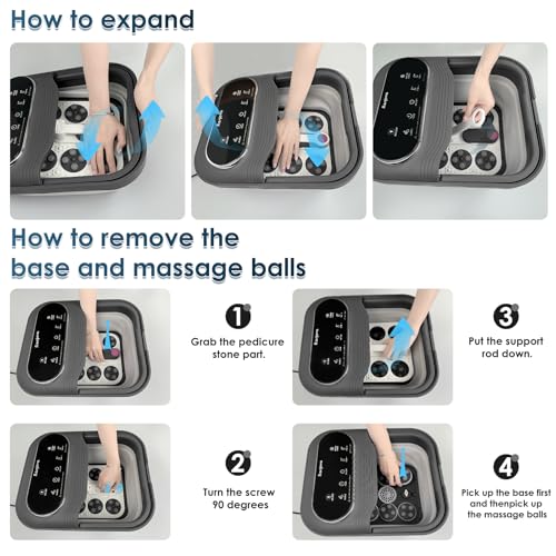 Collapsible Foot Spa Electric Rotary Massage