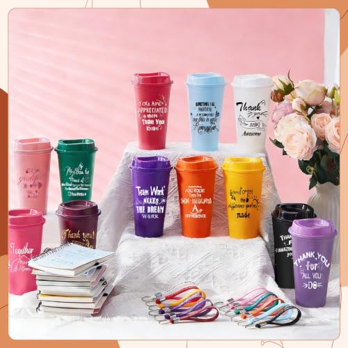 12 Sets Employee Appreciation Gifts Bulk with Inspirational Coffee Cup (72 Count)