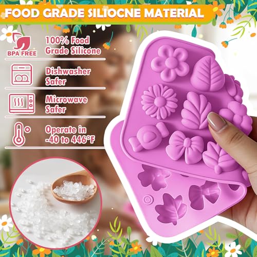 Flower Candy Molds Silicone (2 Count)