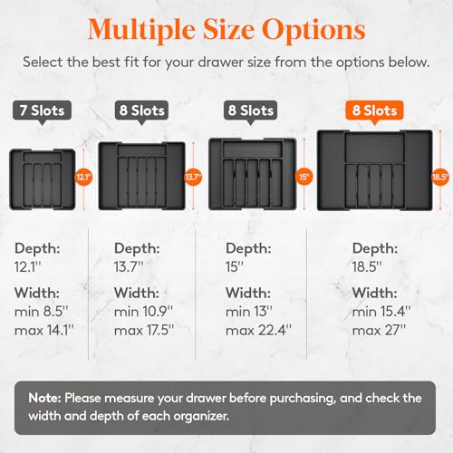 Extra Large Silverware Drawer Organizer