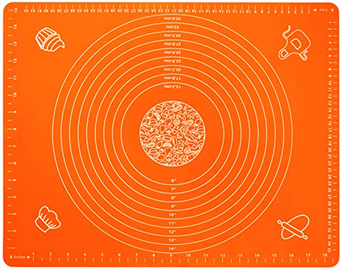 Silicone Baking Mat for Rolling Pastry Dough with Measurements