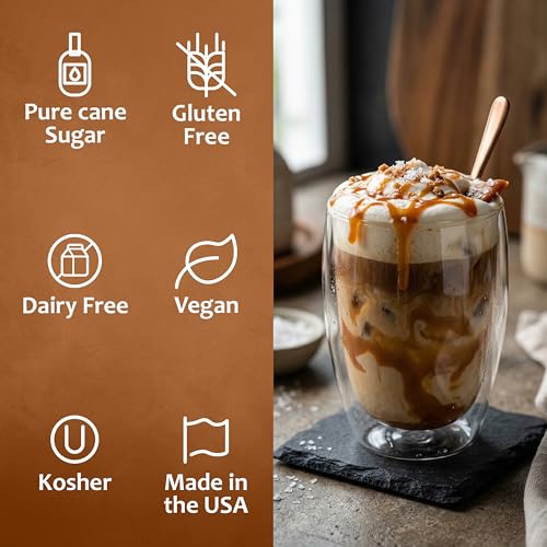 Coffee Syrup Salted Caramel Flavored Syrup for Drinks (25.4 Fl Oz)