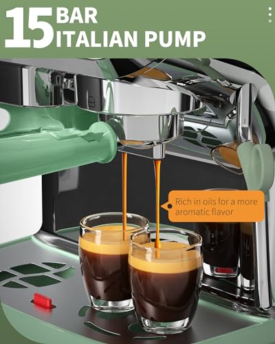 Espresso Machine with Grinder and Steam Wand