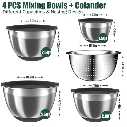 Mixing Bowls with Airtight Lids Set (8 Count)
