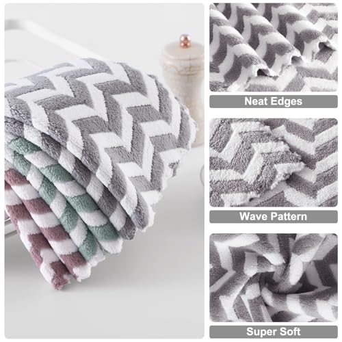12 Pack Irregular Waves Kitchen Dish Cloths (12 Count)