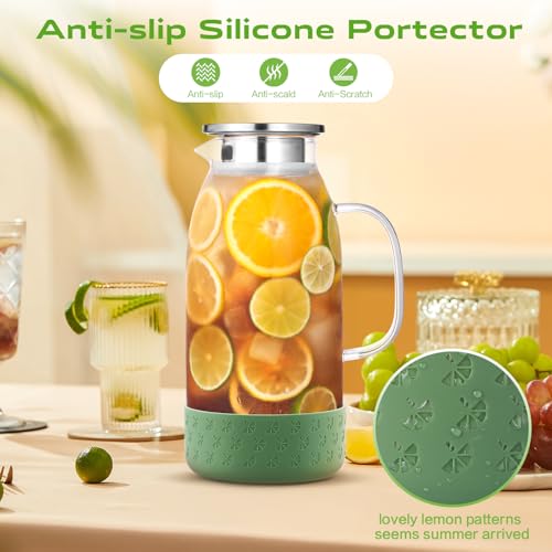 Glass Pitcher with Lid
