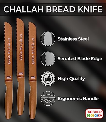 Premium Stainless Steel Challah Bread Knife