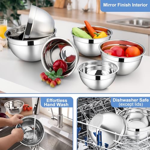 Mixing Bowls with Lid Set of 6 (12 Count)