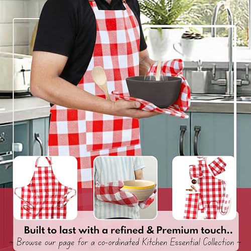 Buffalo Plaid Check Oven Mitts and Pot Holders Set of 4 (4 Count)
