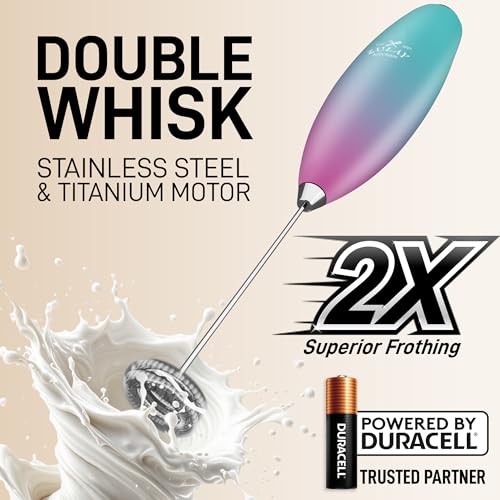 Powerful Milk Frother Wand With Duracell Batteries