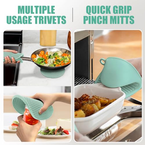 2 Pack Silicone Pot Holders for Kitchen