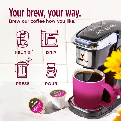Beauty Collagen Medium Dark Roast Coffee Pods (32 Count)