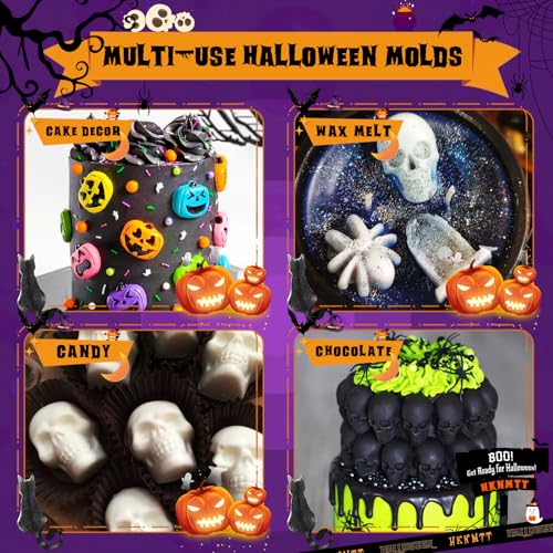 Halloween Molds Silicone for Chocolate 4 Pack