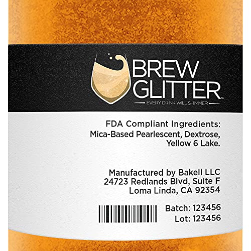 Orange BREW GLITTER Edible Glitter For Drinks