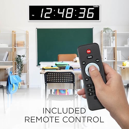 Oversized Digital Wall Clock with Large LED Display & Timer