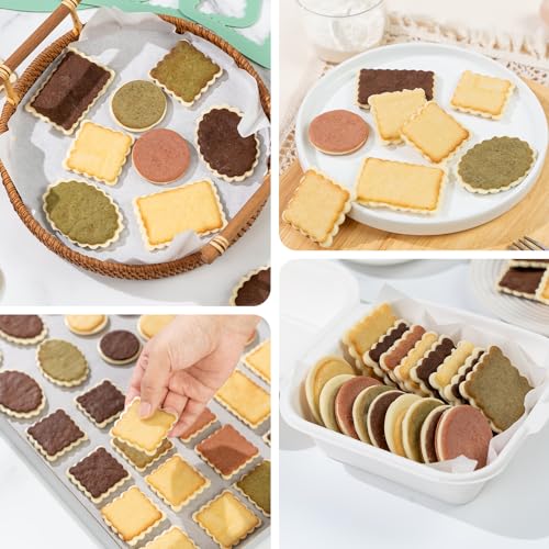4Pcs Silicone Cookie Molds Chocolate Chablon Cookie Stencil Mold for Biscuit Cake QLG