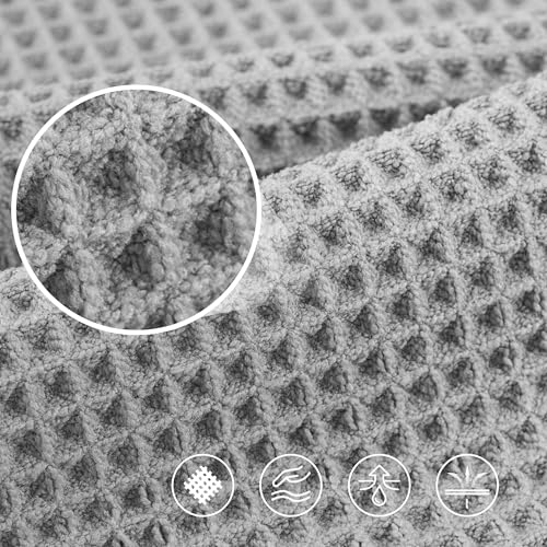 430 GSM Poly Blend Microfiber Quick Dry Waffle Bath Towel (4 Count)