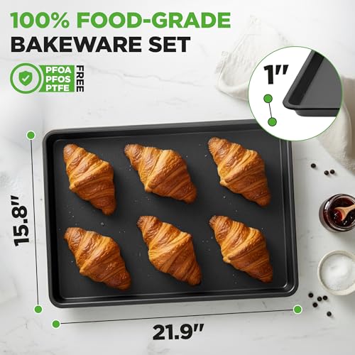 2 Piece XL Mega Cookie Sheet Baking Pans Set (2 Count)