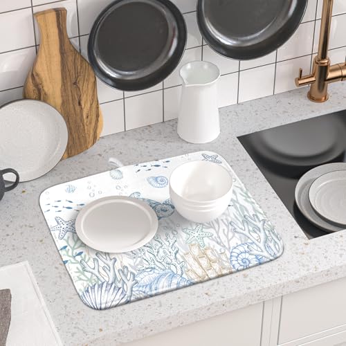 Ocean Turtle Dish Drying Mat