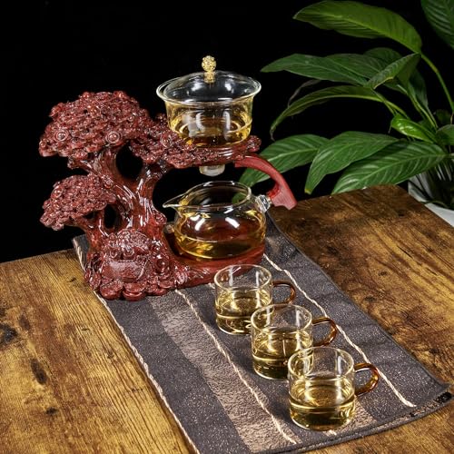 Glass Teapot Set with Infuser Semi Automatic Tea Set Magic Teapot