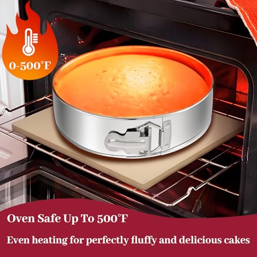 10 Inch Springform Pan 304 Stainless Steel Nonstick Springform Cake Pan with Removable Bottom