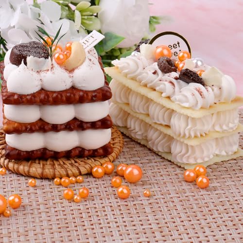 Orange Pearl Sprinkles for Cake Decorating