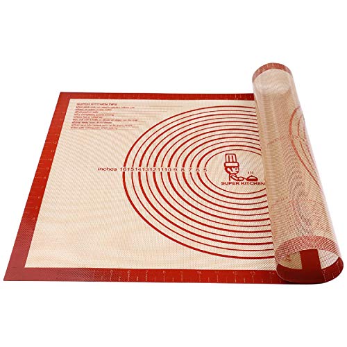 Non slip Silicone Pastry Mat Extra Large Measurements 28''x 20'' Baking Mat
