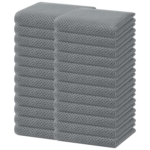 100% Cotton Waffle Weave Kitchen Dish Towels 24 (24 Count)