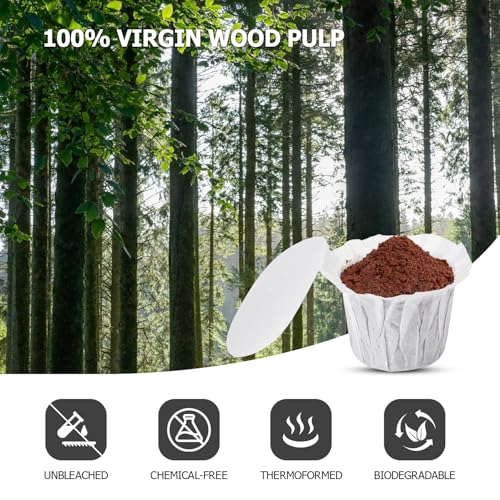 100 Disposable K Cup Paper Filters for Keurig 1.0&2.0 (100 Count)