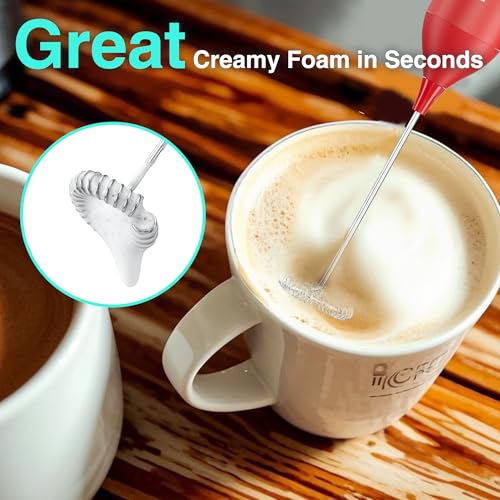 Handheld Rechargeable Milk Frother Wand with Stand