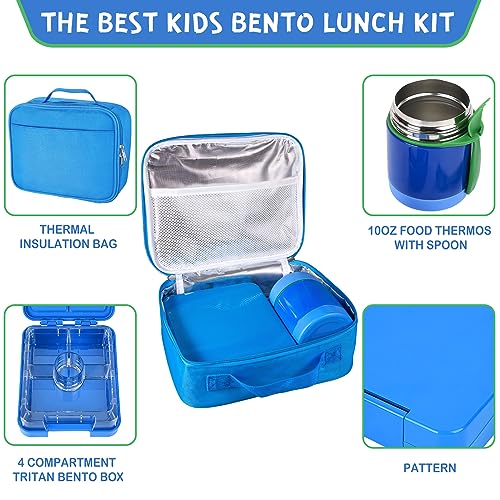 Bento Lunch Box Set With 10oz Soup Thermo