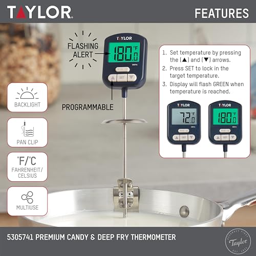 Digital Programmable Candy and Deep Fry Thermometer