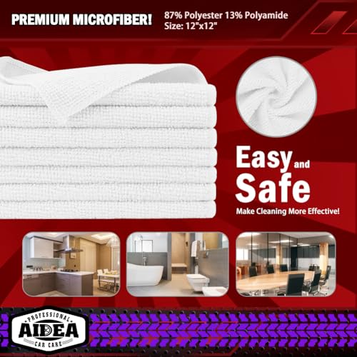 Microfiber Cleaning Cloth White (400 Count)