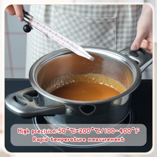 3 Pcs Candy Thermometer with Pot Clip 8" (3 Count)