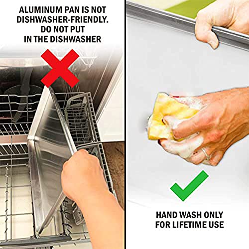 Half Sheet Baking Pan Aluminum Nonstick Oven Safe Set of 2 (2 Count)