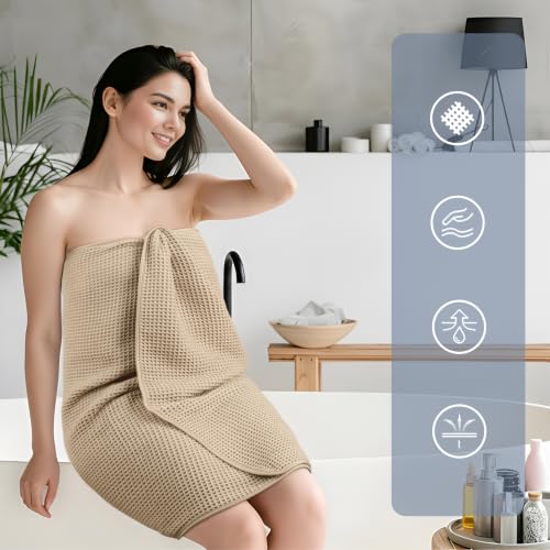 430 GSM Poly Blend Microfiber Quick Dry Waffle Bath Towel (4 Count)
