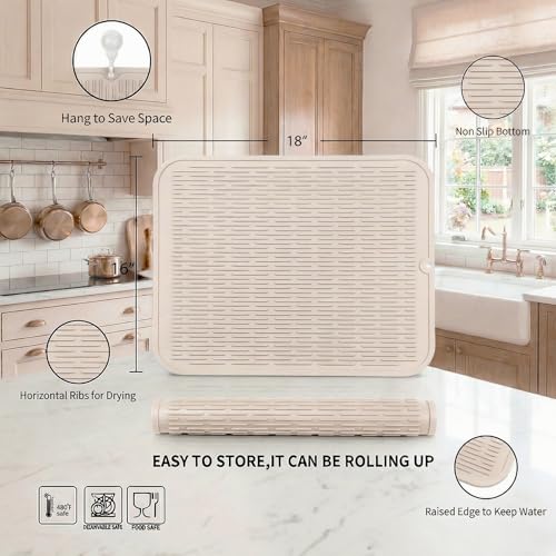 Silicone Dish Drying Mat for Multiple Usage